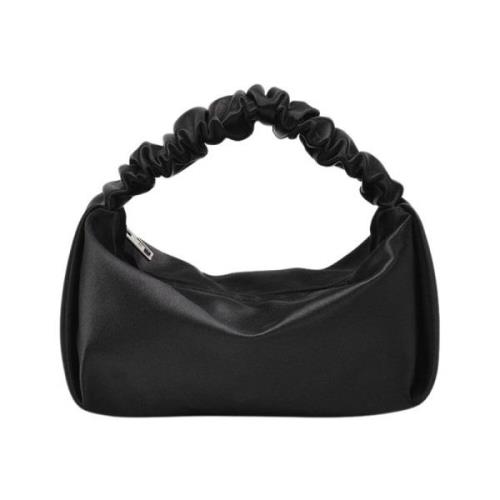 Alexander Wang Svart Satin Mini Scrunchie Väska Black, Dam