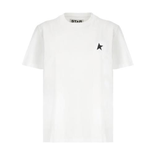 Golden Goose Vit Bomull Stjärnlogo T-shirt White, Dam