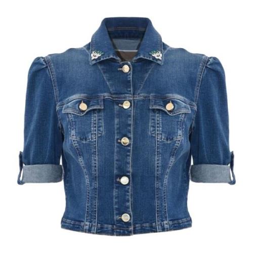 Kocca Jeansjacka med applikerade strstenar Blue, Dam