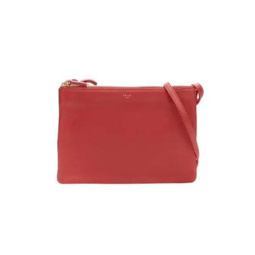 Celine Vintage Pre-owned Laeder crossbodyvskor Red, Dam