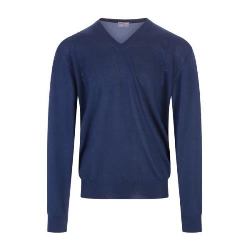 Fedeli V-neck Knitwear Blue, Herr