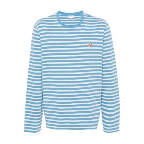 Maison Kitsuné Long Sleeve Tops Blue, Herr