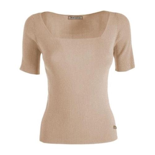 YES ZEE Round-neck Knitwear Beige, Dam