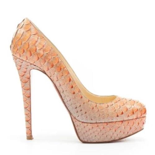 Christian Louboutin Pre-owned Pre-owned Läder klackskor Orange, Dam