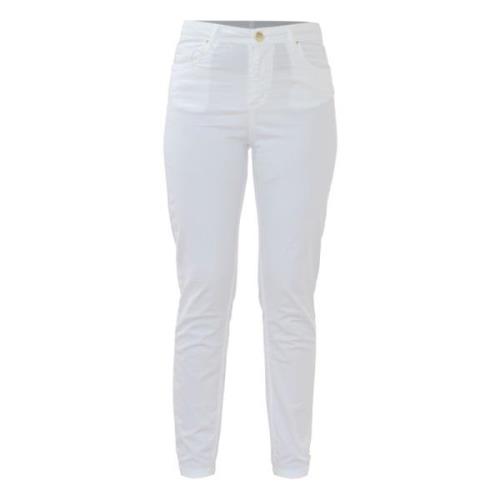 Kocca Slim Fit Bomullsbyxor med Fickor White, Dam