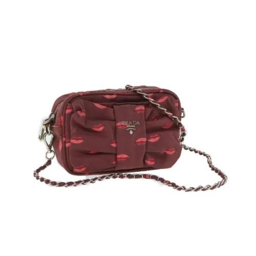 Prada Vintage Pre-owned Nylon prada-vskor Red, Dam