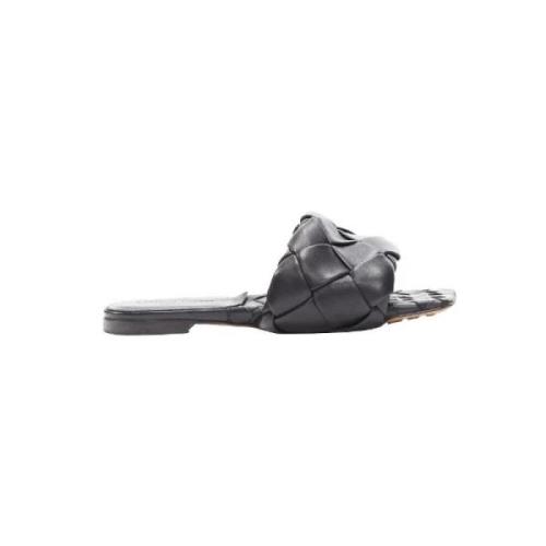 Bottega Veneta Vintage Pre-owned Laeder sandaler Black, Dam