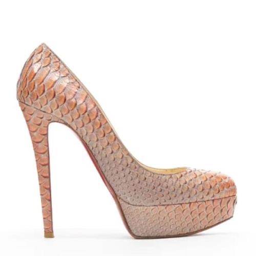 Christian Louboutin Pre-owned Pre-owned Läder klackskor Orange, Dam