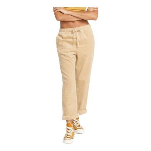 Volcom Wide Trousers Beige, Dam