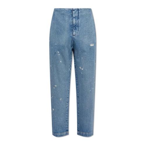 MM6 Maison Margiela Jeans med färgstänk Blue, Herr