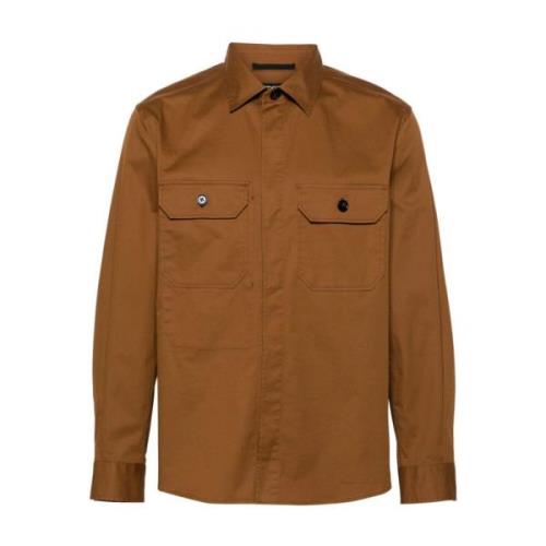 Z Zegna Casual Shirts Brown, Herr