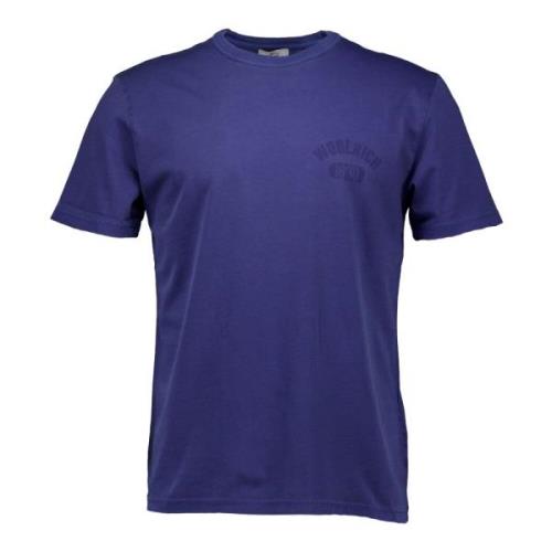 Woolrich Garment Dyed Logo T-shirt Blå Blue, Herr