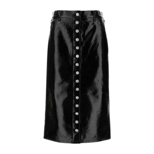 Courrèges Midi Skirts Black, Dam