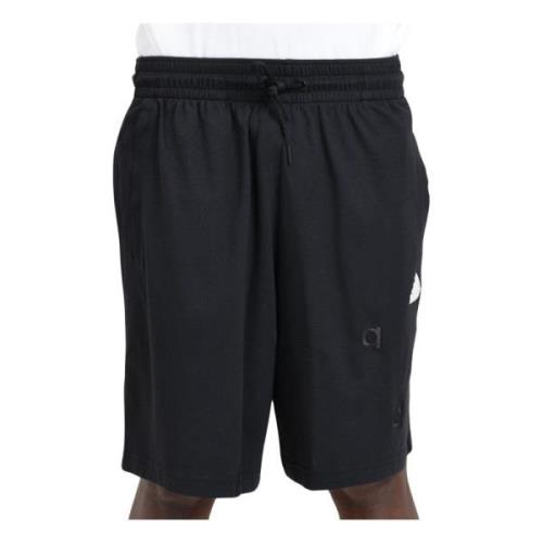 Adidas Sportig Svart Logotyp Patch Shorts Black, Herr