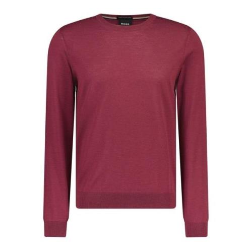 Hugo Boss Round-neck Knitwear Red, Herr