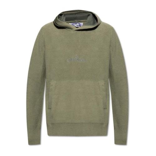 Stone Island Hoodie med ficka Green, Herr