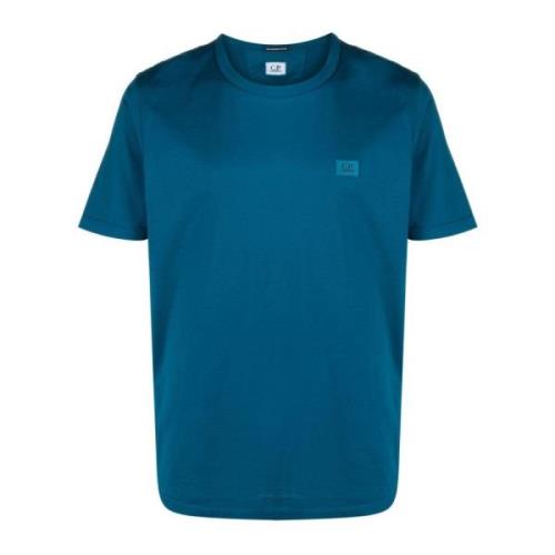 C.p. Company Blå Bomull Rund Hals T-shirt Blue, Herr