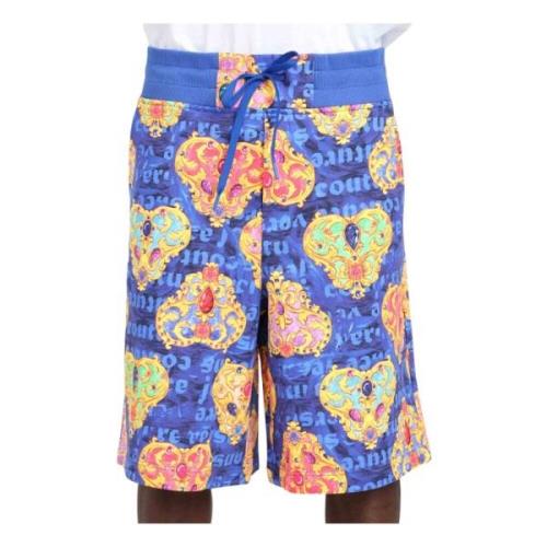 Versace Jeans Couture Blå Fleece Heart Couture Shorts Multicolor, Herr