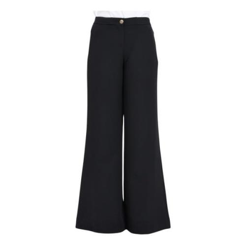 Versace Jeans Couture Wide Trousers Black, Dam