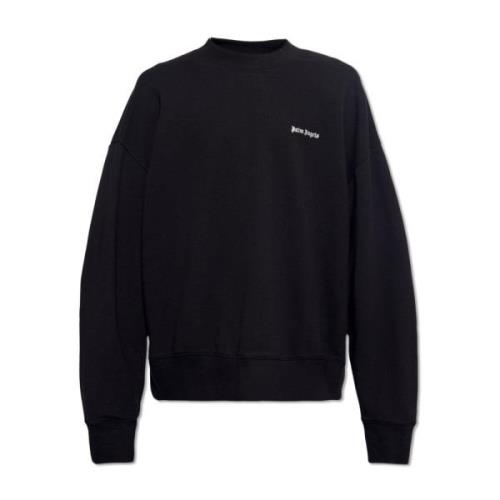 Palm Angels Sweatshirt med logotyp Black, Herr