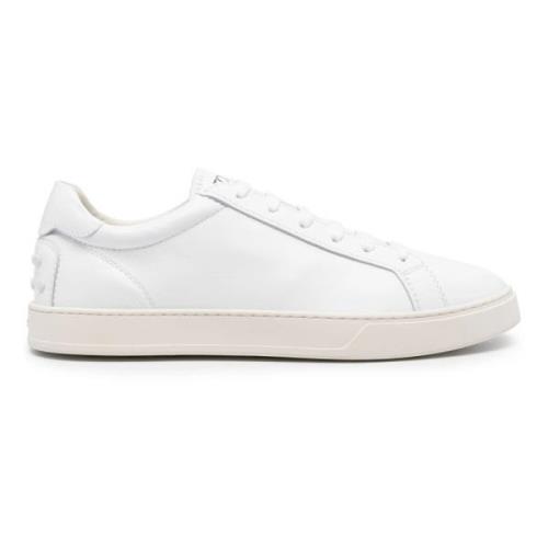 Tod's Minimalistiska Vita Lädersneakers White, Herr