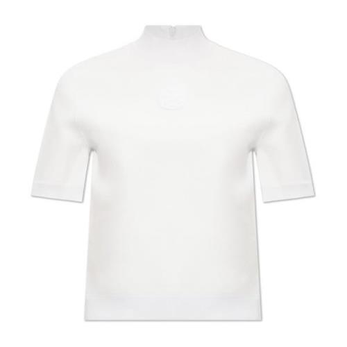 Tory Burch Topp med logotyp White, Dam