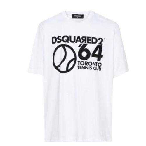 Dsquared2 Vita T-shirts och Polos White, Herr