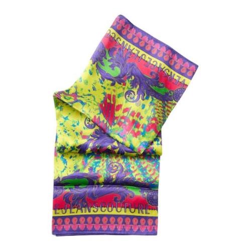 Versace Jeans Couture Sidenscarf med logodetalj Multicolor, Dam