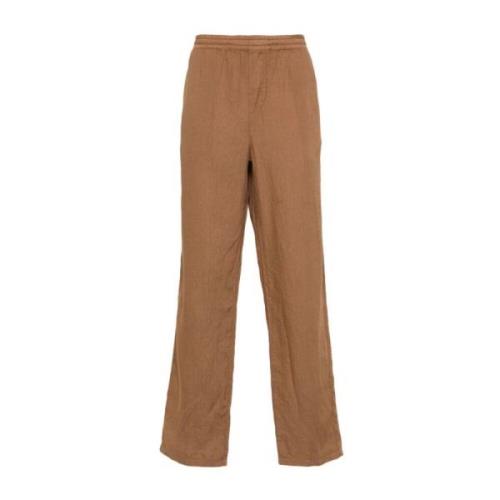 Aspesi Wide Trousers Brown, Herr