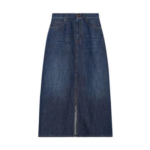 Max Mara Weekend Denim Maxi Kjol Blue, Dam