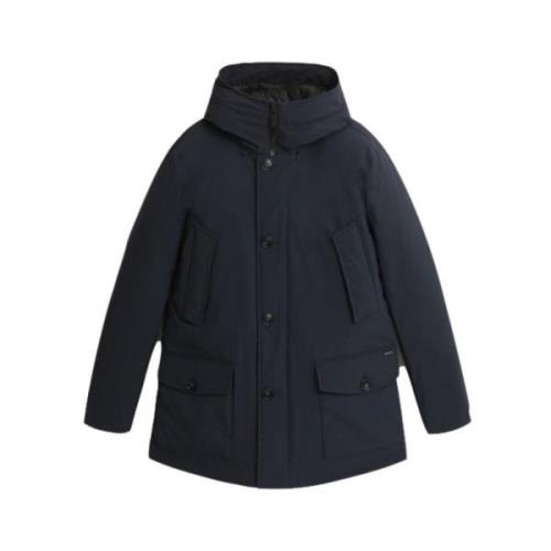 Woolrich Navy Blue Arctic Stretch Parka Blue, Herr