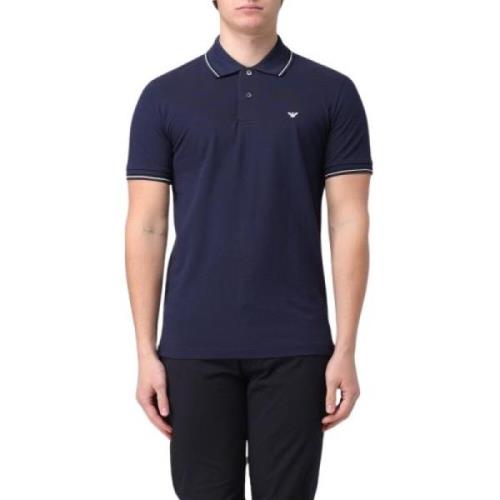 Emporio Armani Polo Shirts Blue, Herr