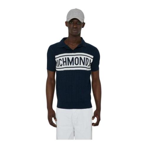 John Richmond Polo Shirts Blue, Herr