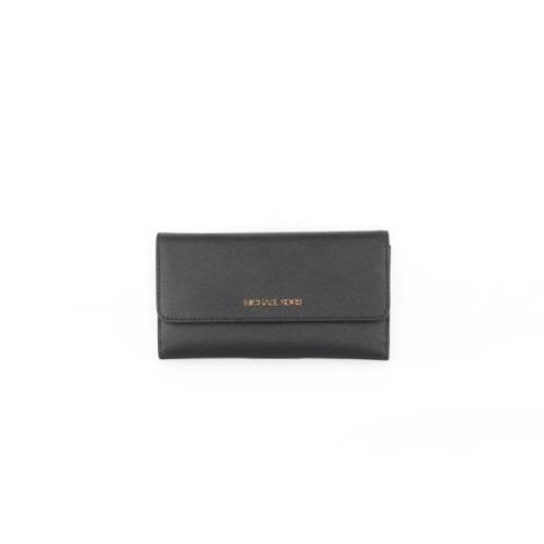 Michael Kors Jet Set Travel Läder Plånbok Clutch Black, Dam