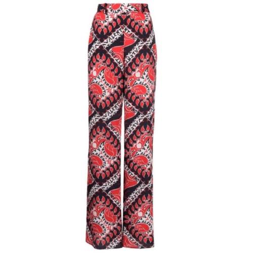 Valentino Wide Trousers Multicolor, Dam