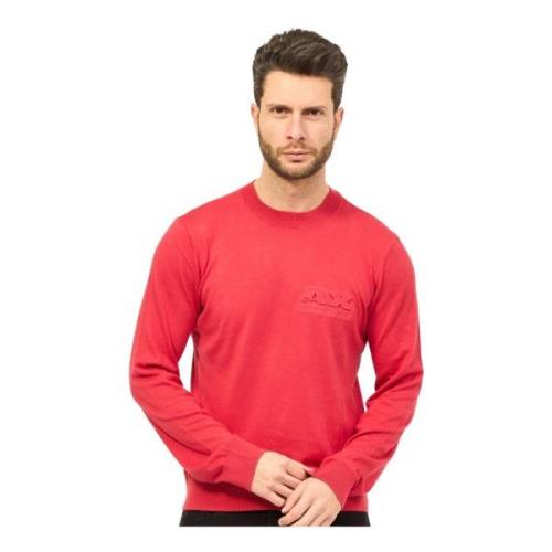 Armani Exchange Round-neck Knitwear Red, Herr