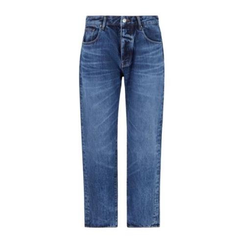 Armani Exchange Lös Tapered Denim Jeans Blue, Herr