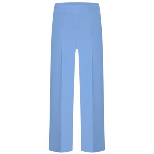 Cambio Straight Trousers Blue, Dam