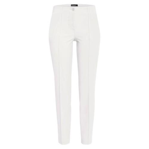 Cambio Slim-fit Trousers White, Dam