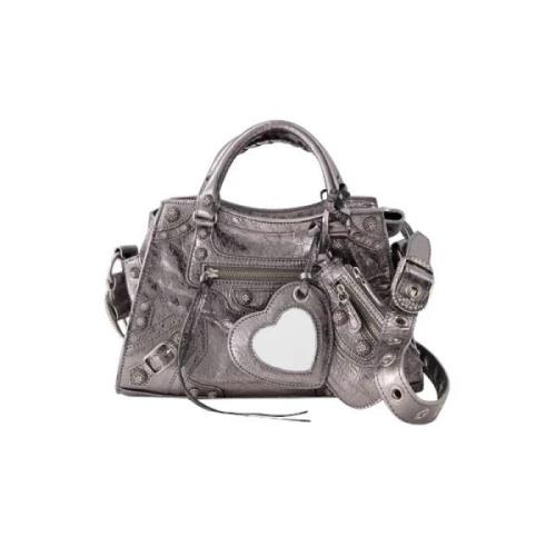 Balenciaga Laeder handvskor Gray, Dam