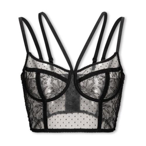 Dolce & Gabbana Spets bustier Black, Dam