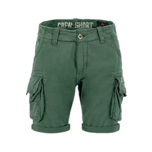 Alpha Industries Vintage Grön Cargo Crew Shorts Green, Herr