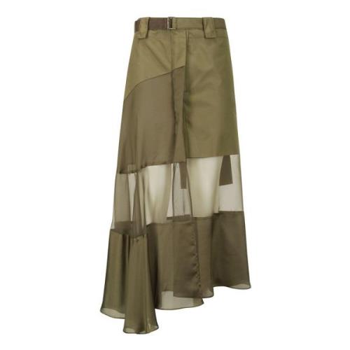 Sacai Midi Skirts Green, Dam