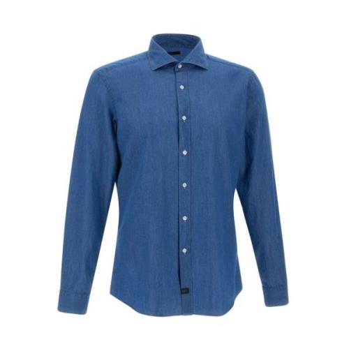 Fay Casual Shirts Blue, Herr