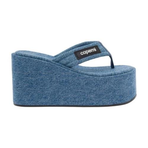 Coperni Denim Kil Sandal Blue, Dam