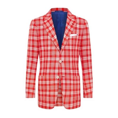 Kiton Blazers Red, Herr