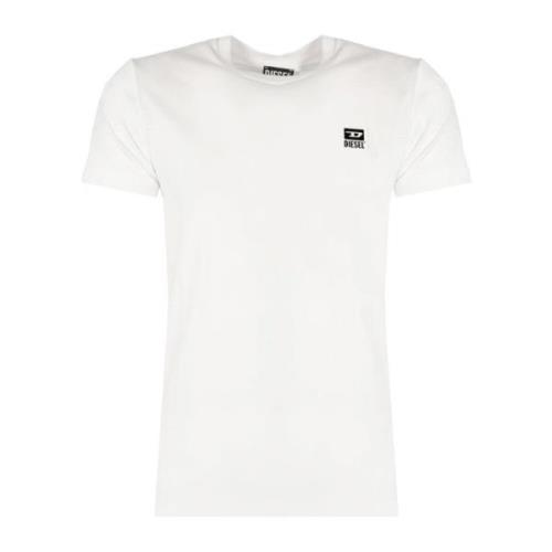 Diesel Klassisk Rund Hals T-shirt White, Herr