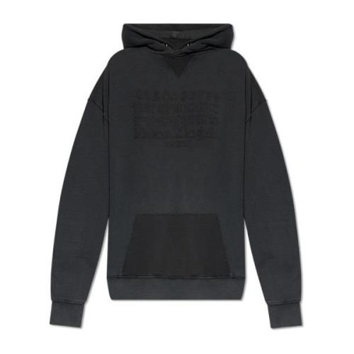 Maison Margiela Hoodie med logotyp Gray, Herr