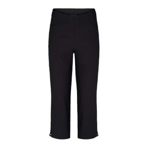 LauRie Cropped Trousers Black, Dam