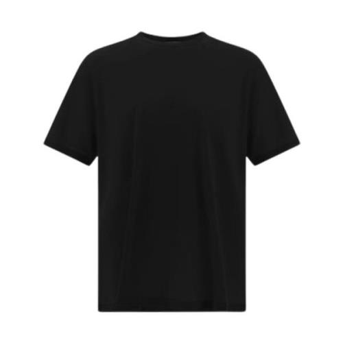 Herno Jersey Crepe T-shirt i Svart Black, Herr